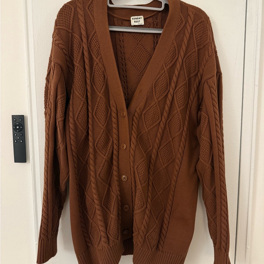 Aritzia Sunday Best Women's Cardigan in Rich Brown